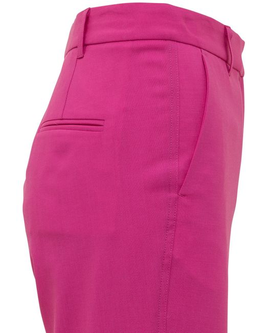 GIUSEPPE DI MORABITO Pink Slit Straight-Leg Pants