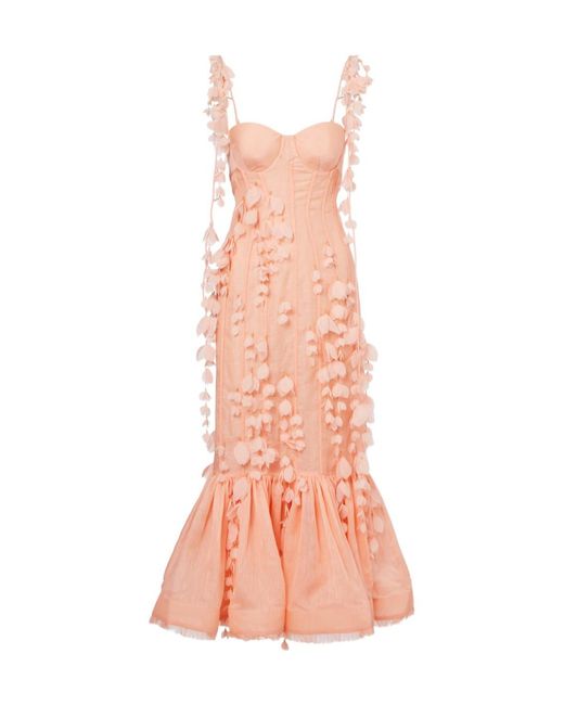 Zimmermann Pink Midi Dress