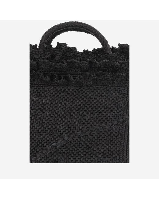 IBELIV Black Laguna Ruffled Shoulder Bag
