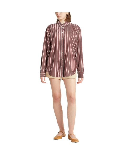Brunello Cucinelli Red Patterned Shirts