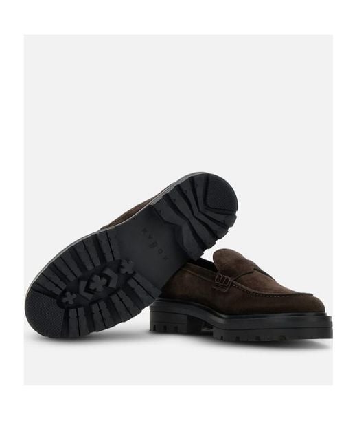 Hogan Black H673 Slip-On Loafers for men