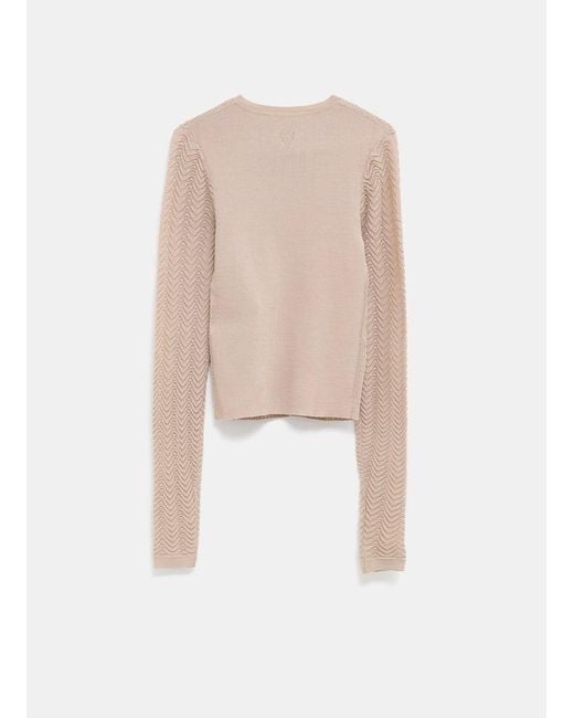 Acne Natural Textured Knit Cardigan