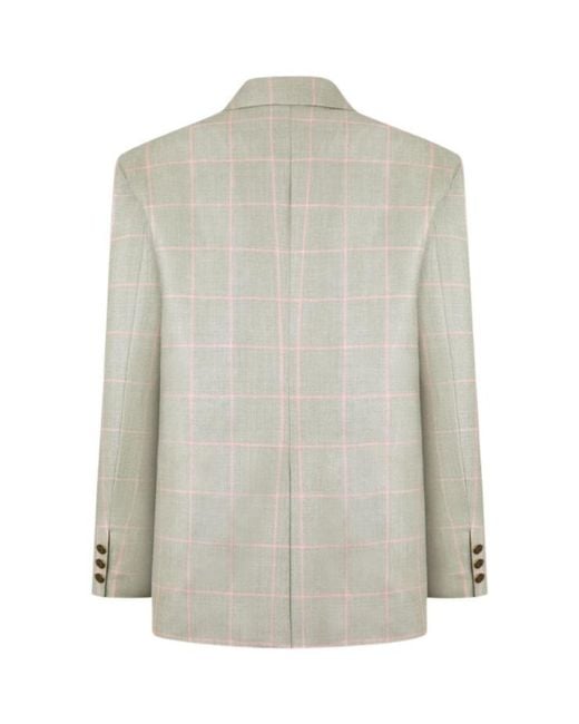 Blazé Milano Gray Check Double-Breasted Jacket