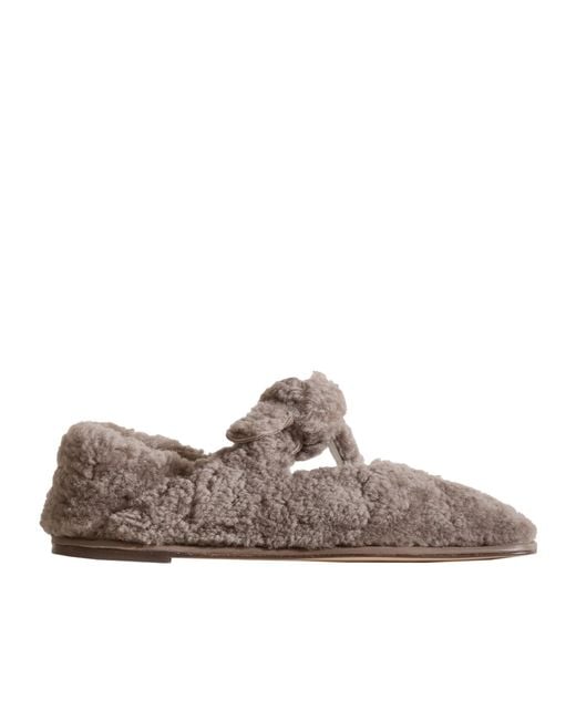 Hereu Brown Slip-On Flat Shoes