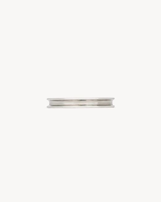 Saint Laurent White Groove Cuff for men