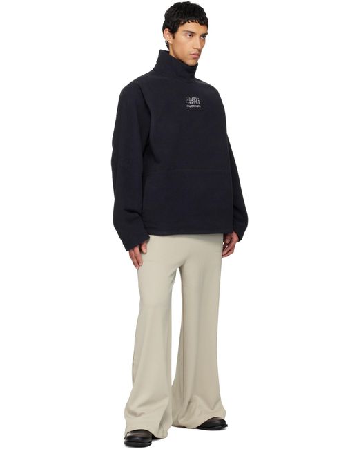 MM6 MAISON MARGIELA X SALOMON Black Turtleneck Fleece Jumper for men
