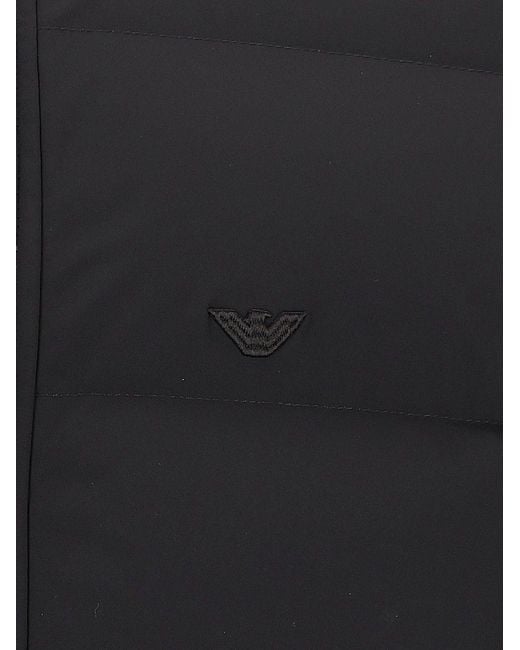 Emporio Armani Black Zip-Up Bomber Jacket for men