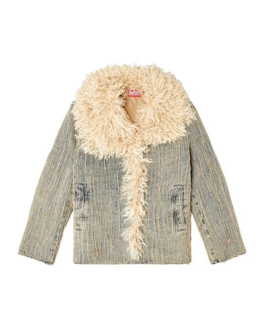 DIESEL White De-Aconic-S Jacket