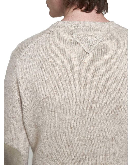 Prada White Long-Sleeved Sweater for men