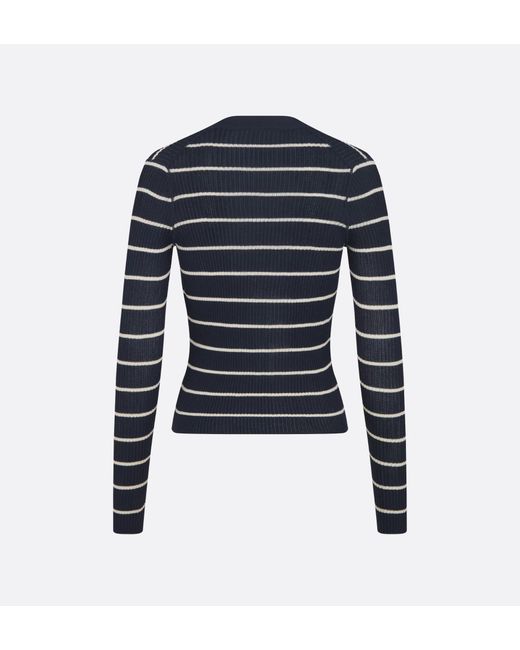 Dior Blue Long-Sleeved Knitwear