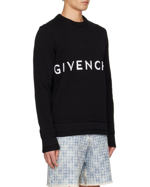 Givenchy Black 4G Knitted Jumper for men
