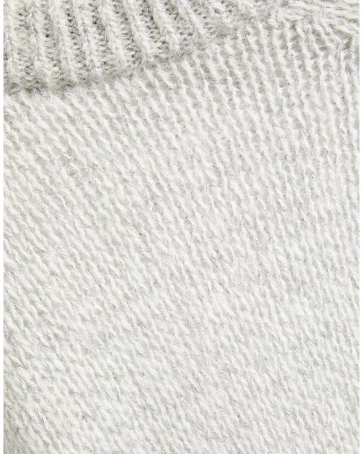 MAX&Co. White Ribbed Crew Neck Sweater