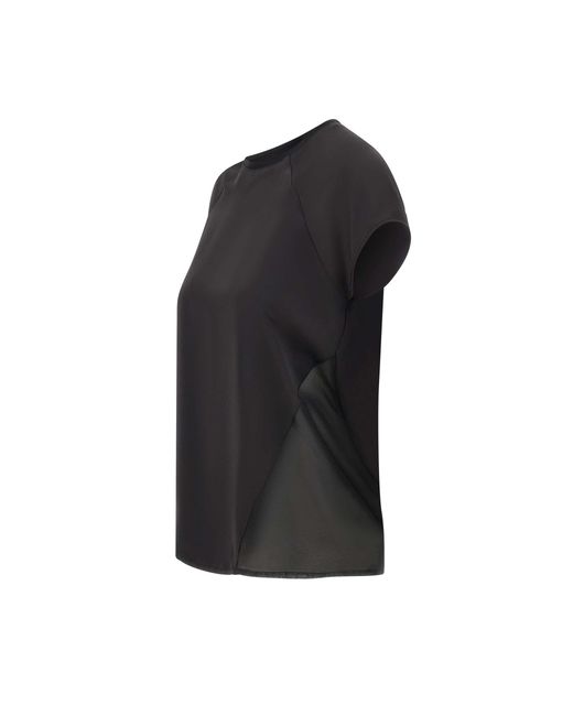 Liu Jo Black Short-Sleeved Crewneck Top