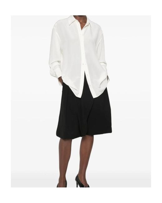 Totême White Totême Satin Crepe Shirt
