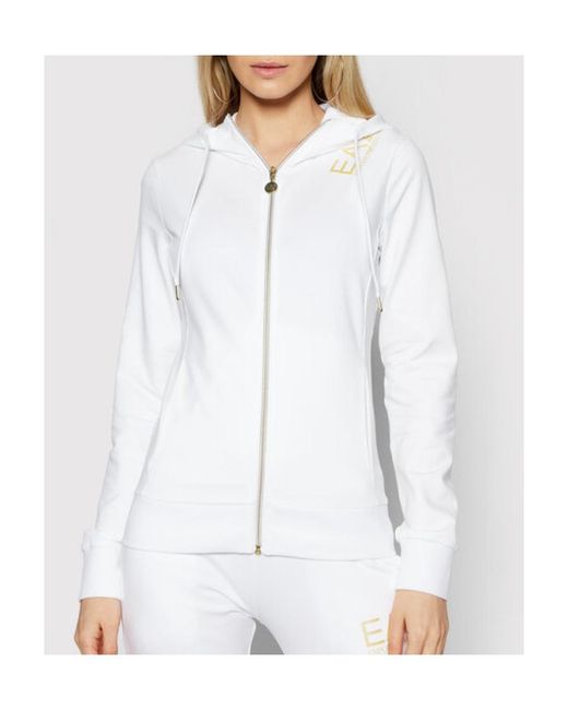 Emporio Armani White Logo Details Casual Coat