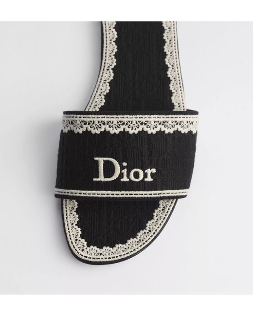 Dior Black Dentelle Slide