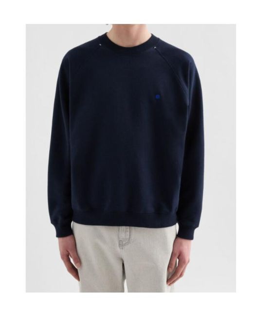 Jil Sander Blue Cashmere Blend Crew-Neck Sweatshirt for men