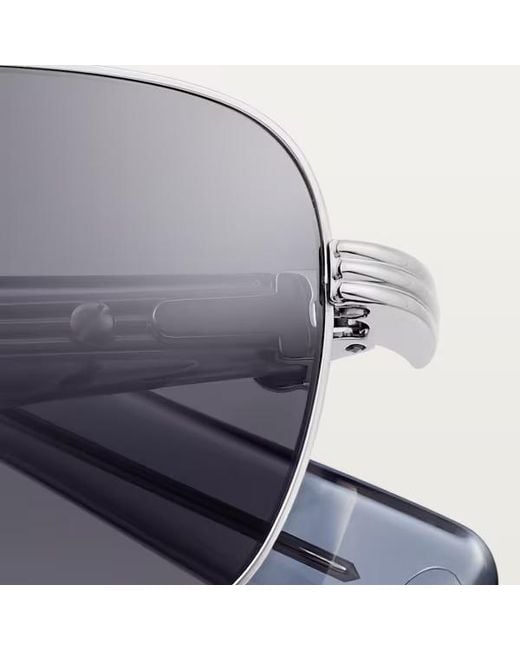Cartier White Square Frame Sunglasses for men
