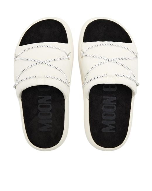 Moon Boot White Icon Slide Bluetooth Slider Slippers