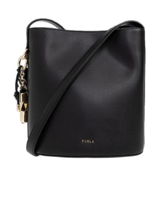 Furla Black Logo Shoulder Bag