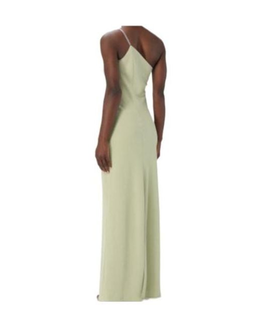 Staud Green Elodie One-Shoulder Maxi Dress