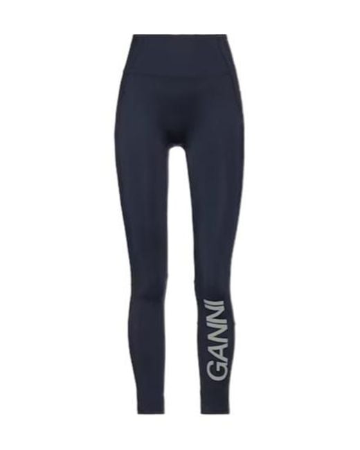 Ganni Blue Athletic Leggings