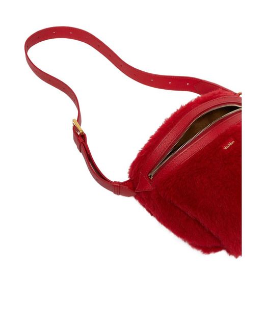 Max Mara Red Alpaca Wool And Silk Waist Pack