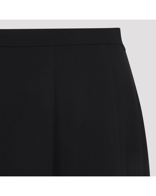 Alberta Ferretti Black Georgette Midi Skirt