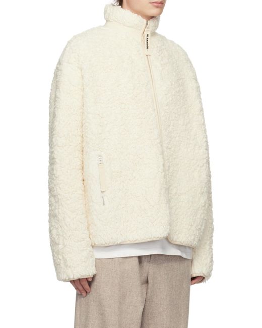 Jil Sander Natural Long-Sleeved Zipped Jacket for men