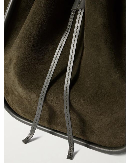 Proenza Schouler Multicolor Large Leather-Trimmed Ruched Suede Tote