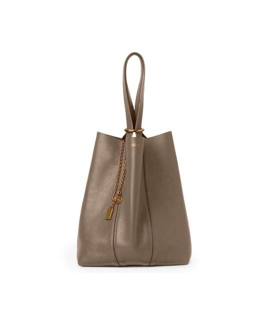 Chloé Brown Spin Shoulder Bag