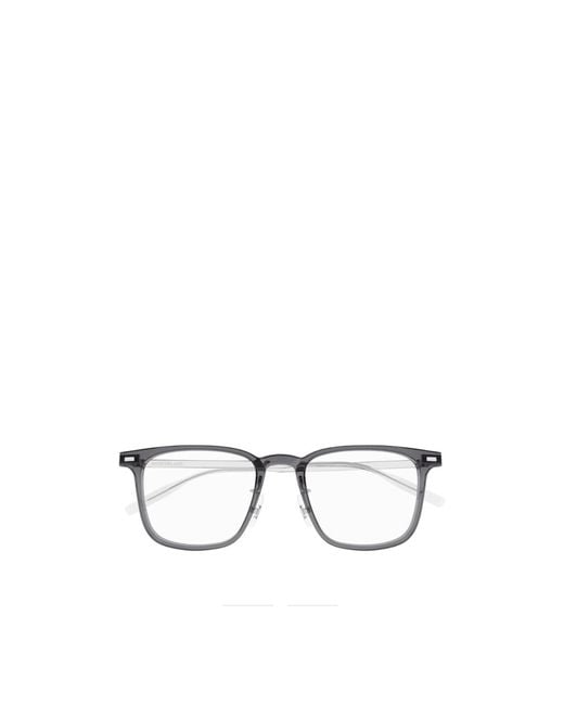 Montblanc White Eyewear Square Frame Glasses for men
