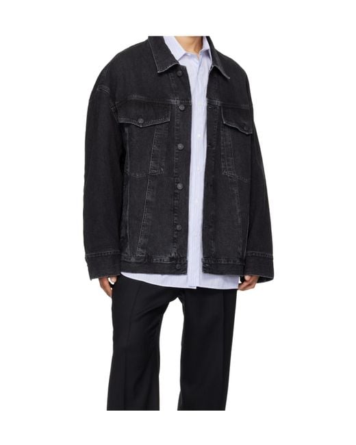Agolde Black Wayne Denim Jacket for men