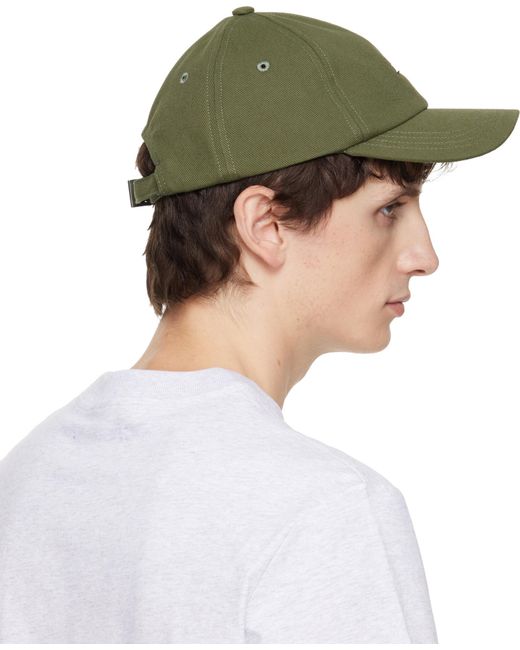Jacquemus Green Logo Plaque Curved Peak Cap for men