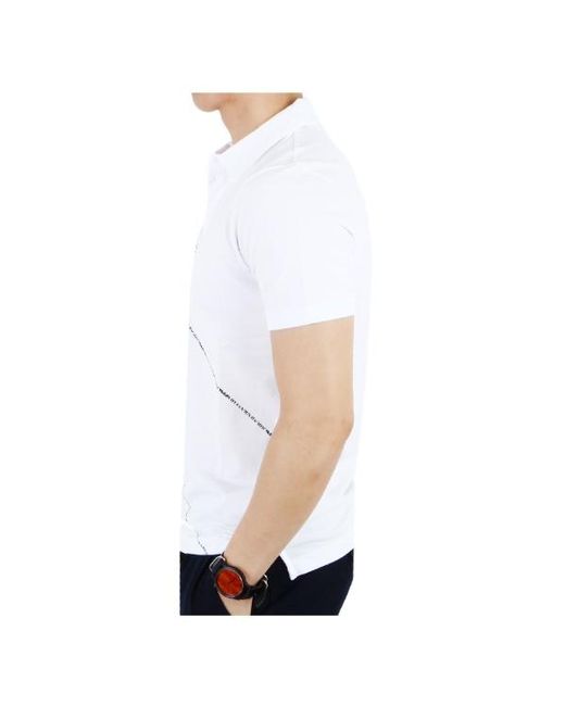 Emporio Armani White Logo Details Polo Shirt for men