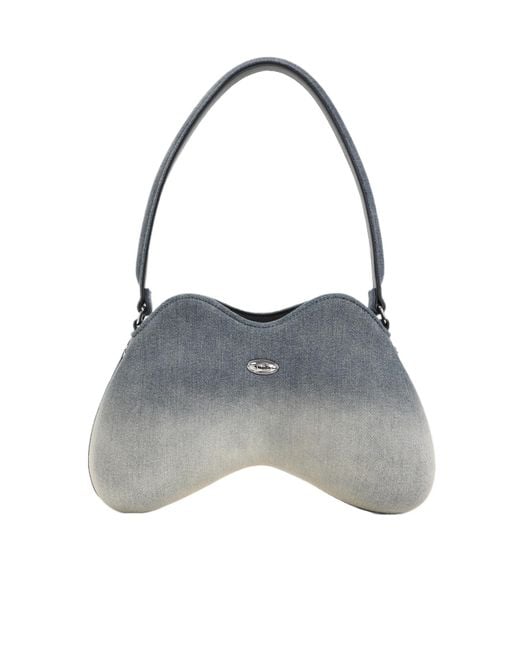 DIESEL Gray Double-D Shoulder Bag