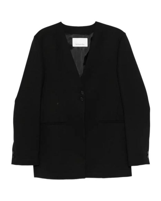 Frankie Shop Black Single-Breasted Blazer