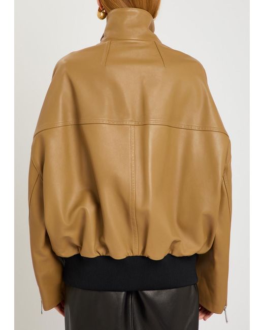 Khaite Brown Leather Jacket