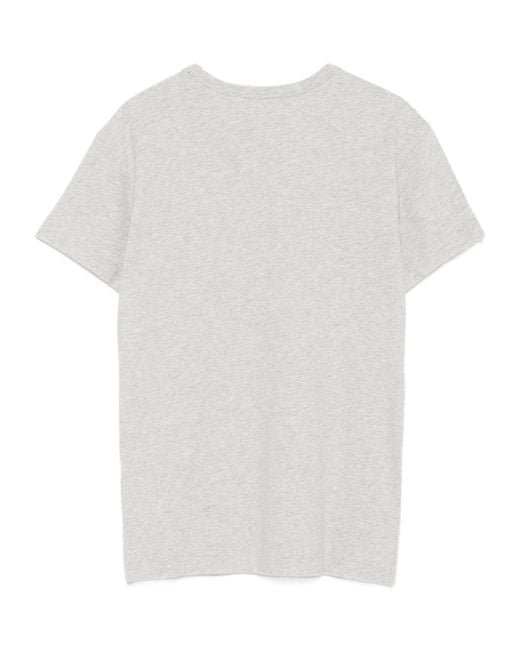 Officine Generale White Round-Neck Organic Cotton T-Shirt