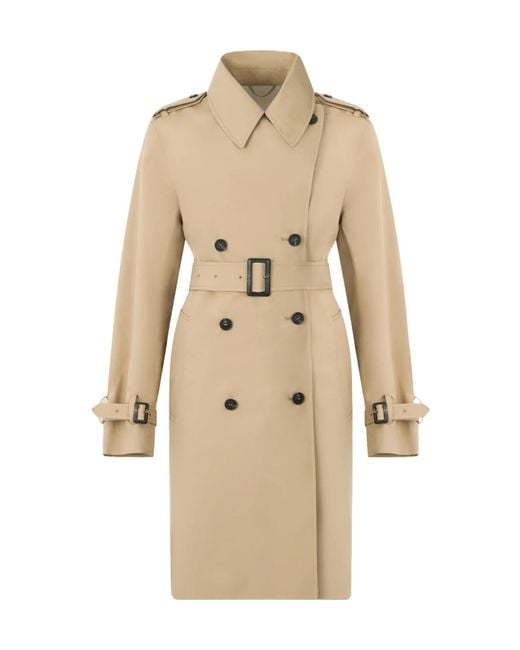 Save The Duck Natural Collared Long-Sleeved Trench Coat