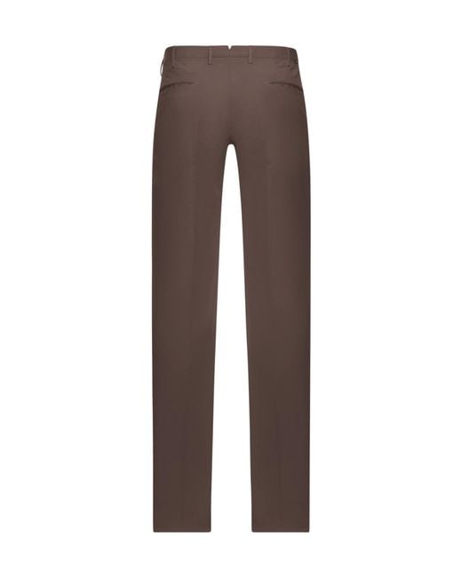 Incotex Brown Pattern 30 Slim Fit Pants for men