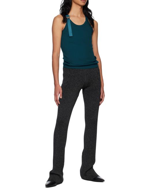 Dion Lee Blue Buckled Fine-Ribbed Tank Top for men