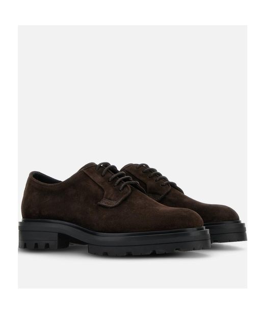 Hogan Black H673 Derby Lace-Up Shoes for men