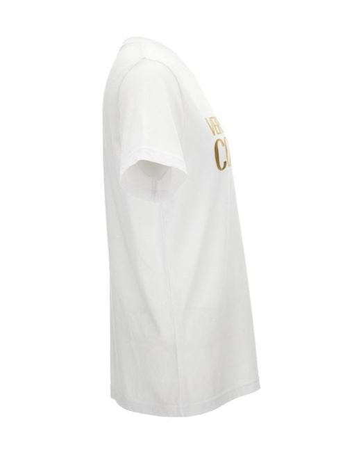 Versace White Jeans Couture Logo Printed Crewneck T-Shirt for men