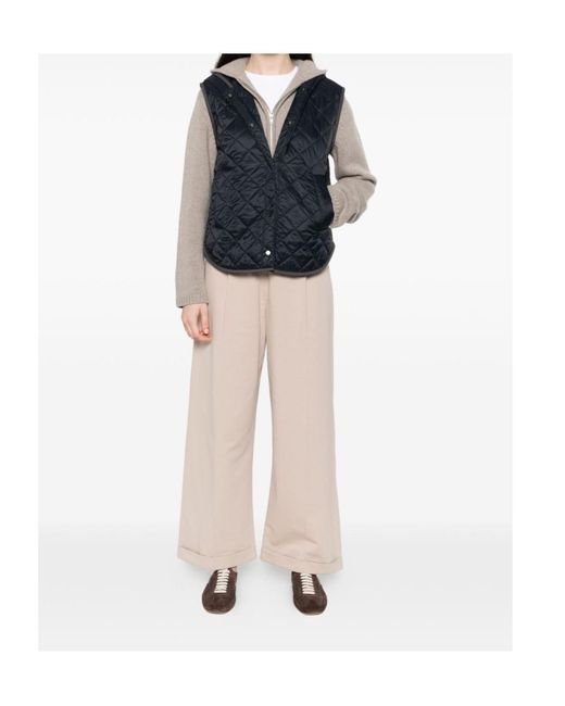Brunello Cucinelli Blue Quilted Nylon Down Vest