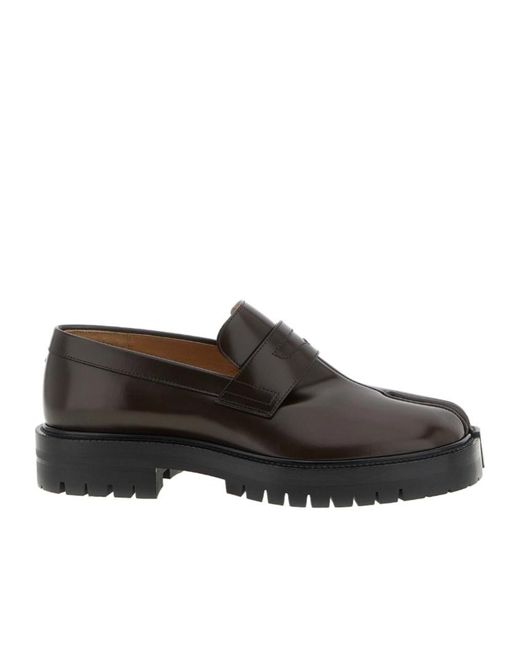 Maison Margiela Brown Tabi Slip-On Loafers for men
