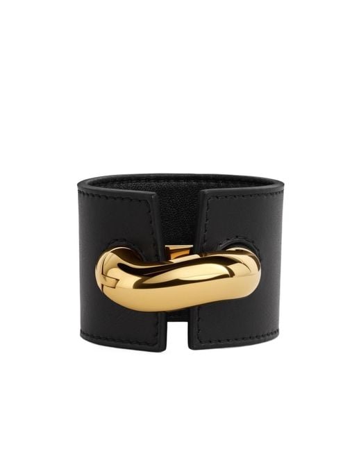 Alaïa Black Sphere Leather Bracelet