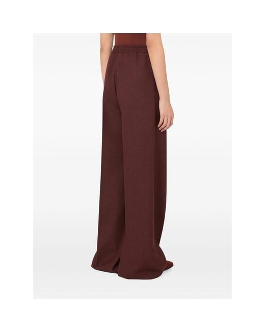 Max Mara Purple Drawstring Casual Pants