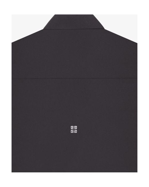 Givenchy Blue Logo Patch Short-Sleeved Shirt for men