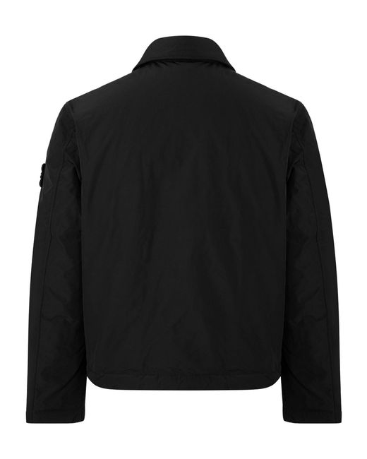 Stone Island Black Lapel Snap Jacket for men